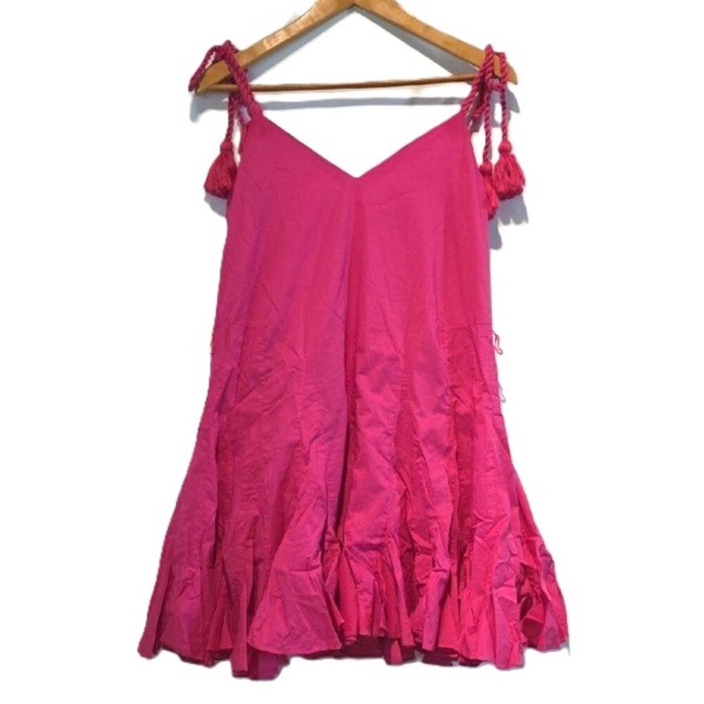 NEW $410 RHODE HOT PINK CASEY SLEEVELESS MINI DRESS SIZE S - Picture 3 of 7